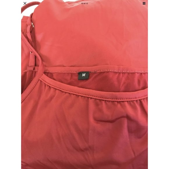 Queens Love Shift Dress M Red Lace Witchy Boho Peasant 3/4 Bell Sleeve Slip NWT - Picture 12 of 12